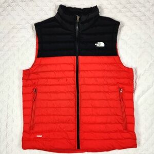The North Face 700 Down Insulated Packable Red & Black Puffer Vest Mens Large L